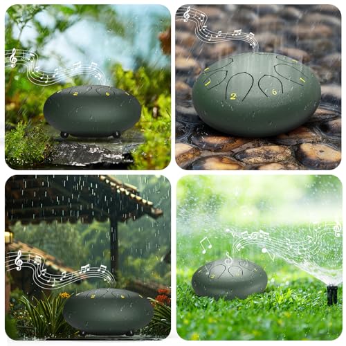 Rain Drum para exterior, 6 pulgadas, 8 notas miniatura 6