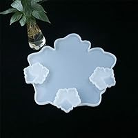 Vista 9 de EXCEART Círculo Stencil 2pcs Coaster Mold Blanco Colgante Arte Suministros Fabricación de Joyería