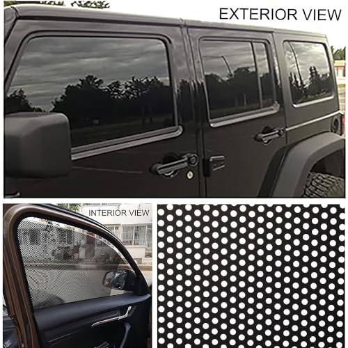 XhuangTech 2 Pack Vinilo Perforado para Ventanas miniatura 4