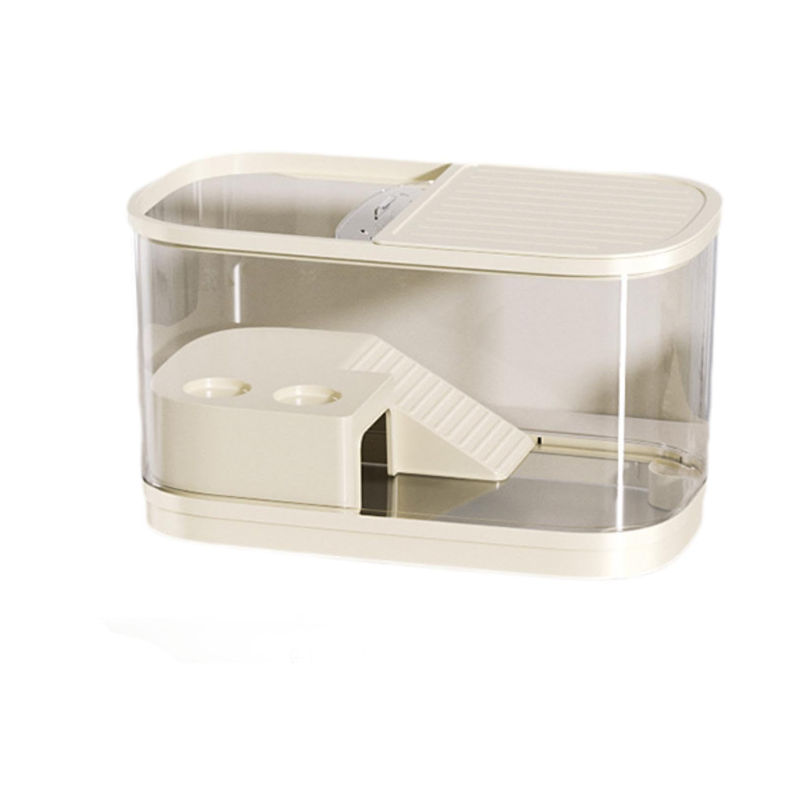 ATORSE™ Turtle Tank with Lids Multifunction with Platform for Leopard Gecko Scorpion Beige Large-image-45
