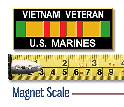 Imán decorativo Marine Corps Vietnam Vet de goma 3D miniatura 5