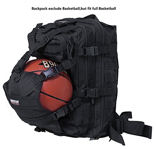 Seibertron Molle Motorrad Fahrrad Radsport Helmhalter Rucksack Helmhalterung/Träger Trinkrucksack Basketballrucksack für Outdoor Reiten Bergsteigen (Helm,Wasserblase Nicht einschließen) Black