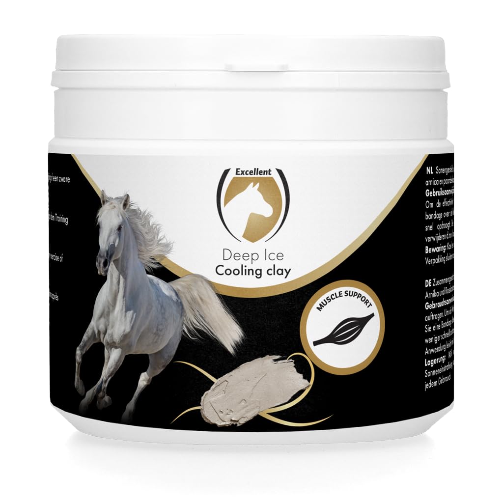 Holland Animal Care Excellent Horse Argile de refroidissement profond pour chevaux Muscles, tendons et articulations 500 g