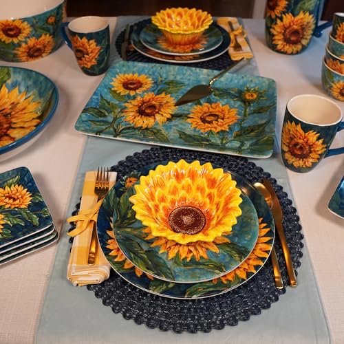 Set de 4 mugs Golden Sunflowers 20 oz Certified International miniatura 5