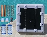 Solar Pool ionizer with LED indicator | 14.0 Volts equal to 4 Round units (99% of competitors products) | Self-cleaning anode | High performance | Heavy duty | Up to 45,000 Gal | Use 90% Less Chlorine
