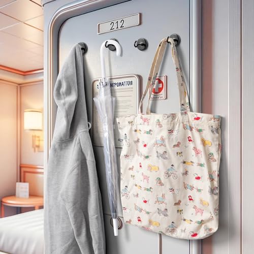Image of FINDMAG 6 Pack Magnetic Hooks, 110LB+ Magnetic Hooks for Cruise Cabins