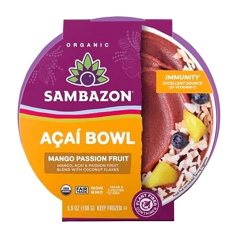 Sambazon Acai Bowl, Pack of 8 (Mango Passion Fruit) Cover