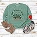 Damen-Sweatshirt „Griswold's Tree Farm“, mir rotem Herz, Weihnachten, Familie, Grafik, ästhetisch, Hellgrün, L