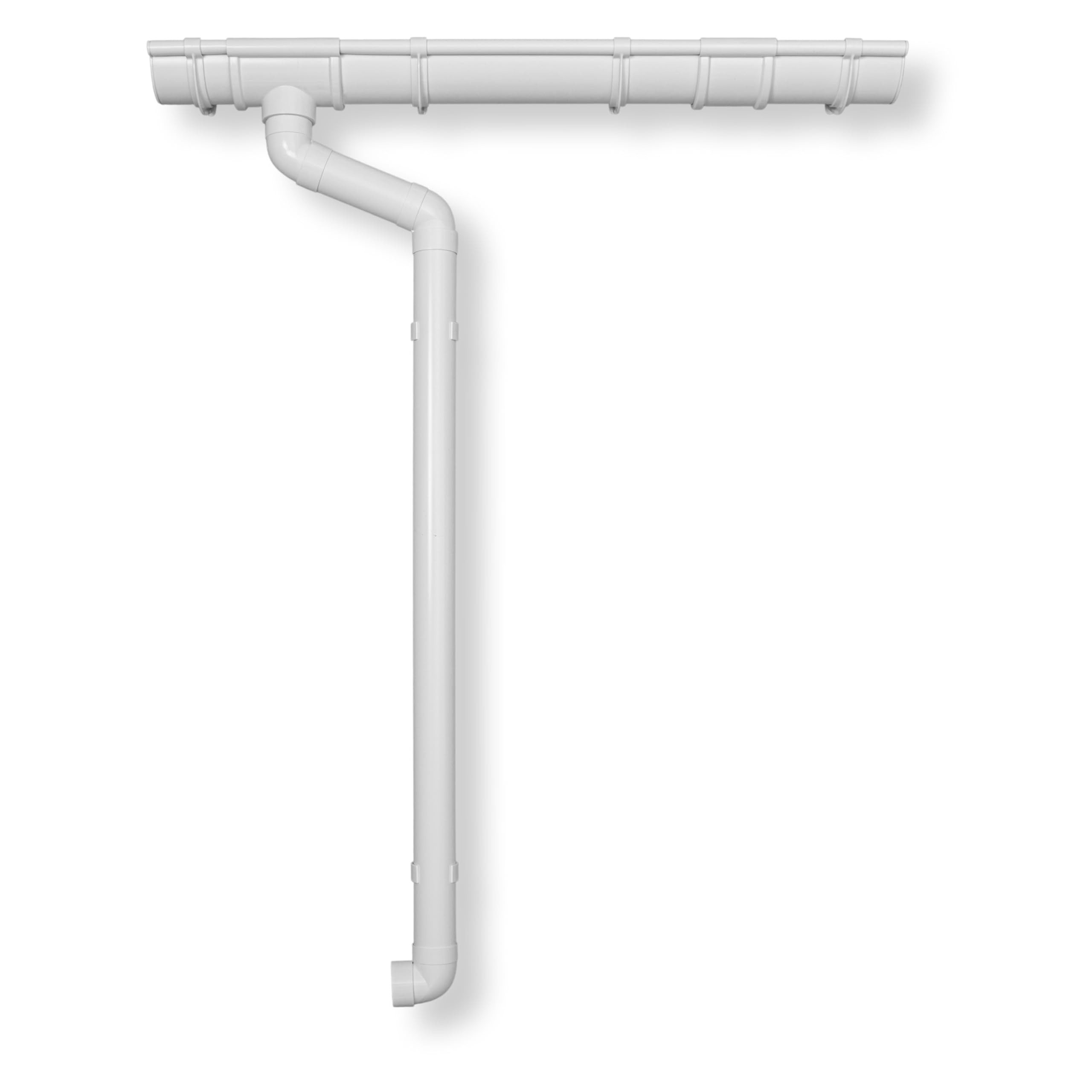 4 Home & Garden Dachrinnen Set RG 100 NW100/125 Weiss | Komplettsets mit Fallrohr bis 10m Dachlänge | Typ 300 Fallrohr DN 60 | Kunststoff PVC (Dachlänge: 1-Seite bis 600cm)