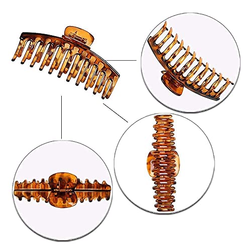 Large Hair Clips 5.1 Inch Extra Large Claw Clips For Thick Hair Crystal Plastic Hair Claw Banana Clips Accessories For Wome, Pack Of 2 #TOP6
