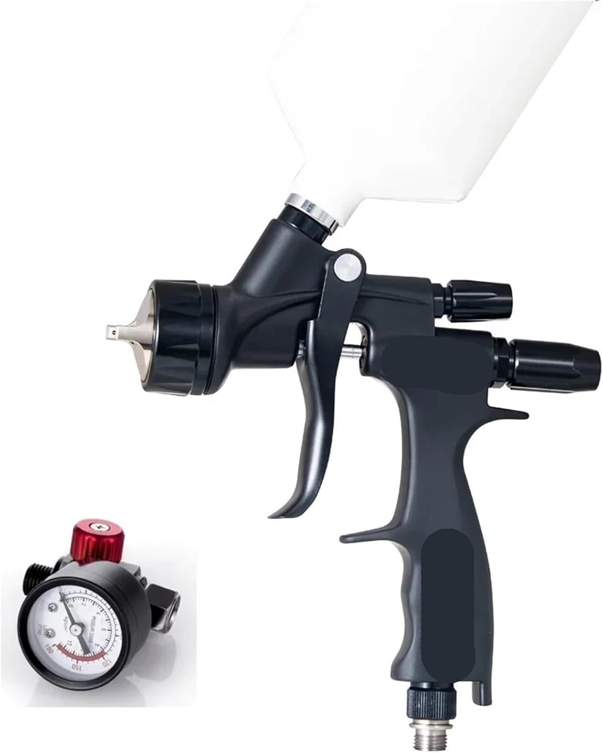 1pc 1.3mm Atomization Pneumatic Spray Automotive Topcoat Primer Sheet Metal Furniture Varnish Water Based Paint(Green)