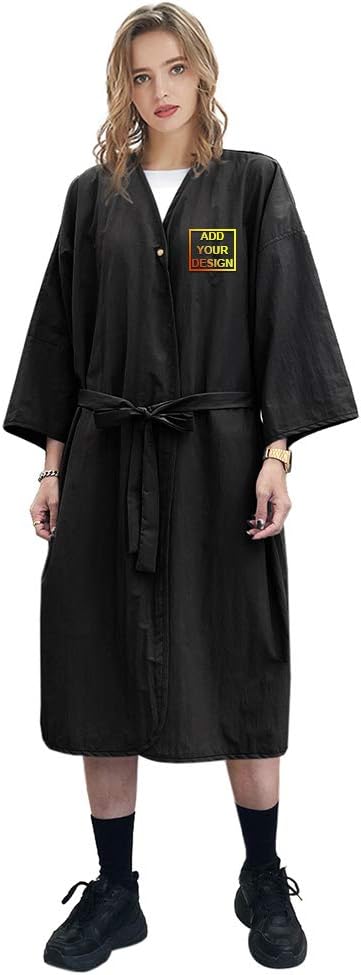 TopTie Personalized Design Spa Robe Beauty Salon Smock for Women Kimono Client Protective Uniform