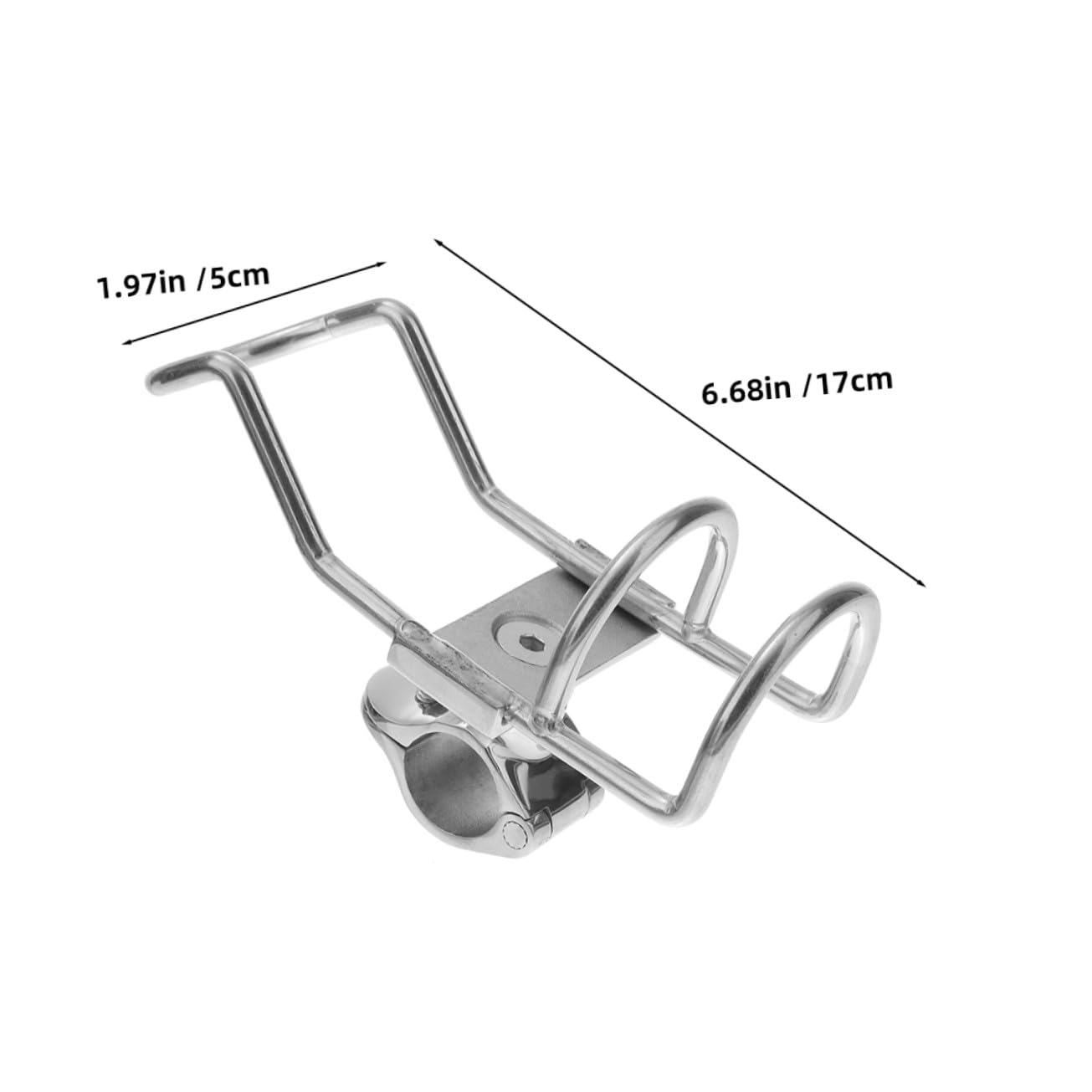Support de Canne à Pêche Monté sur Rail, Socket 32mm en Acier Inoxydable