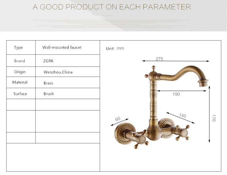Robinet pivotant rétro bronze style mode pour lavabo ancien - 2