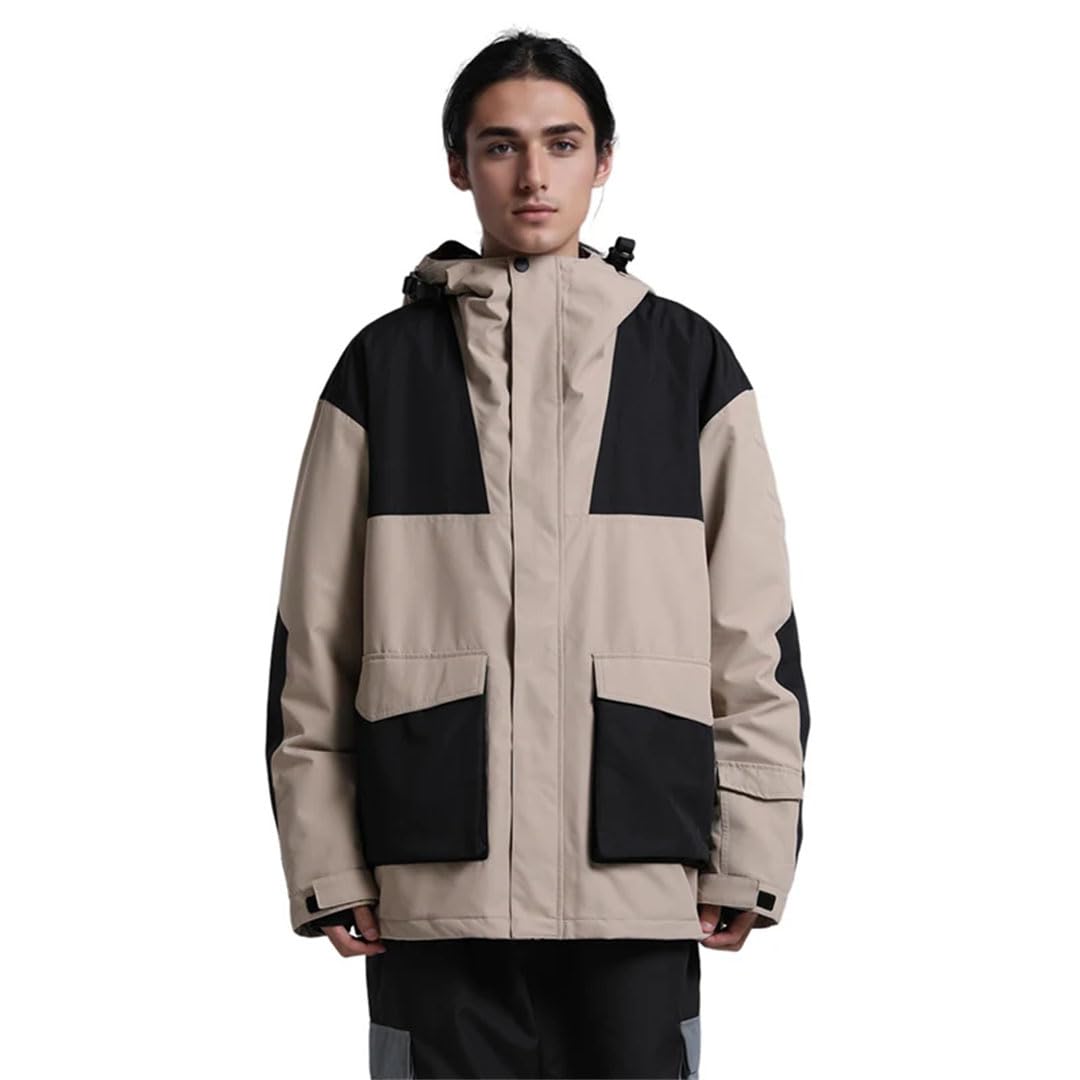Damska kurtka narciarska pojedyncza deska kontrastujące łączenie luźne sporty outdoorowe profesjonalny płaszcz narciarski kolor 11 XXL, Kolor 11, XXL
