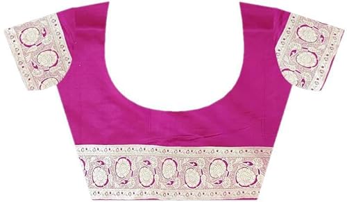 Generic pink banarasi silk saree in pure silk – image 3