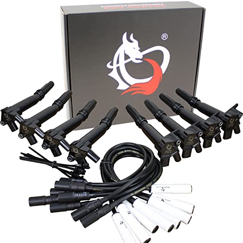 Bobinas de encendido Dragon Fire para Ford F-150 Raptor 6.2L V8 con cables de cerámica
