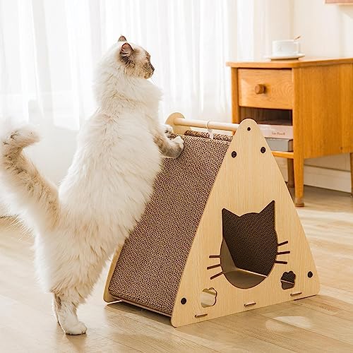 Leefasy Casa para arranhar gatos, para brincar com gatos, espreguiçadeira, s para gatos de papelão c