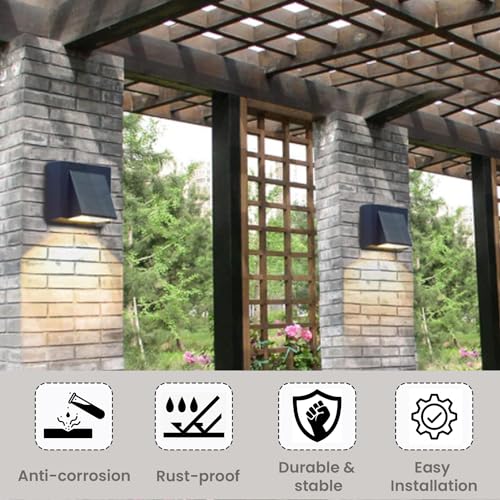 Image of GIGAWATTS 5W Up Down Wall Light BIS Approved One Way IP65 Waterproof LED with CRI Ra> 80 Exterior Indoor Mount Fixture Sconce Lamp for Home Patio Garden Balcony Decor (1Pc, Warm White)
