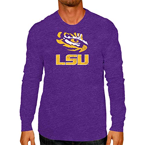 Camiseta NCAA MVP de manga larga morada jaspeada para adulto talla M
