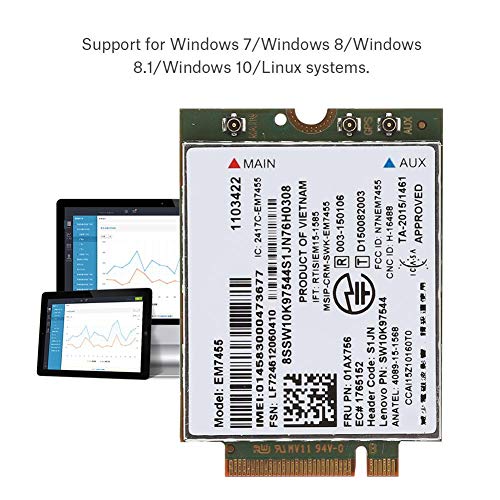 Tarjeta de Red EM7455 para ThinkPad T460/T460p/T460s, Módulo LTE 4G NGFF/M.2 de 300 Mbps para Notebook, Tablet y Ultrabook miniatura 5
