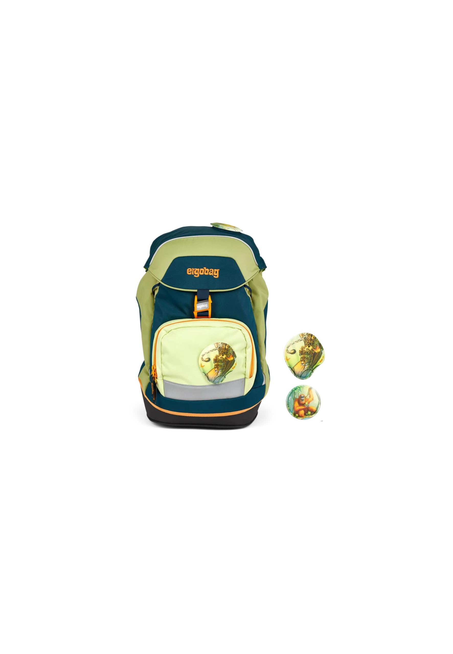 ergobag Prime Mochila Escolar Infantil ergonómica e hidrófuga, 20 l, 1100 g ExploreBear - Azul Oscuro