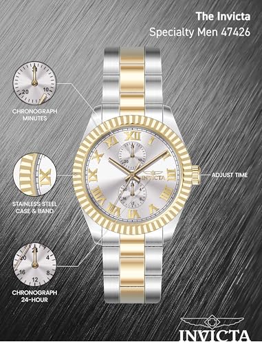 Image of Invicta Specialty Men 43mm Stainless Steel Steel Silver dial VH61 Quartz