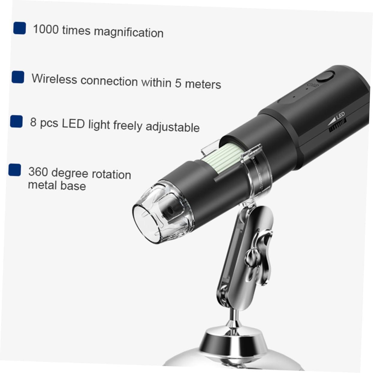 NUOBESTY Digitales Beobachtungsmikroskop mit Vergrößerung Led-lichtmikroskop USB-elektronikmikroskop für Hausinspektionen Bildungszwecke und Laboranwendungen Videomikroskopkamera