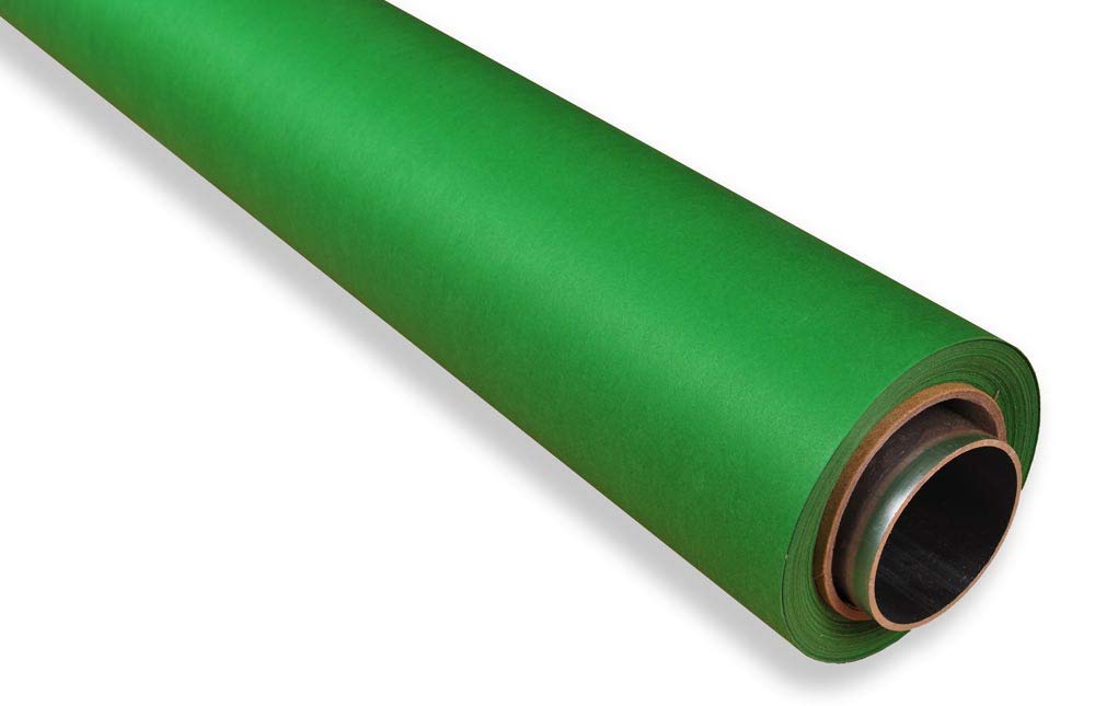 Hintergrundkarton, 10m lang x 2.72m breit grün 160g/m² Papierhintergrund