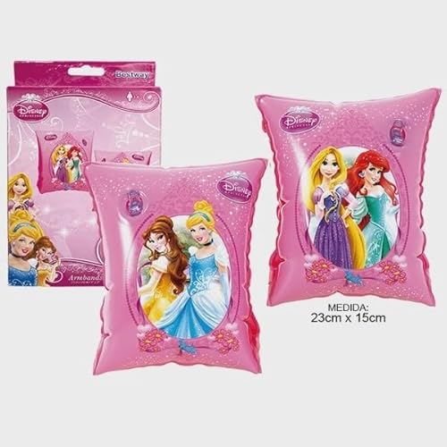 Bestway, Boia De Braço Infantil Princesas com Válvulas de Segurança 100% PVC, Rosa