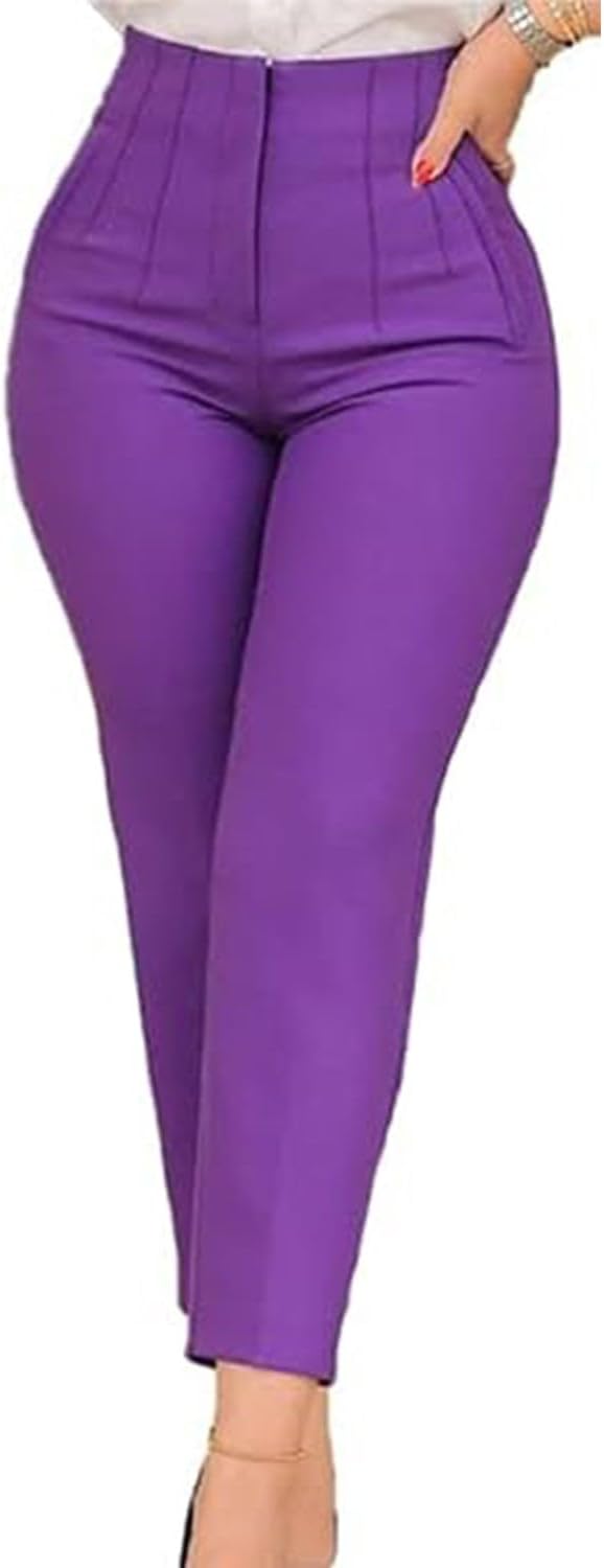 Womens High Waisted Pants 2025 Trendy Pleated Straight Leg Dress Pant Business Work Casual Trousers