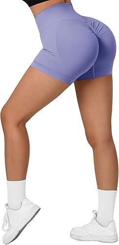 Miniatura 6 de MOOSLOVER Pantalones cortos de ciclismo sin costuras para mujer con levantamiento de glúteos cintura alta