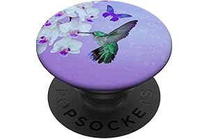 Cell Phone Pop-up Holder Hummingbird Flower Floral Purple PoSockets