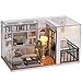 Miniature avec des Meubles de Maison de poupée, kit DIY Dollhouse en Bois Ainsi Que la poussière et , 1:24 Salle créative pour l'idée Cadeau Saint Valentin