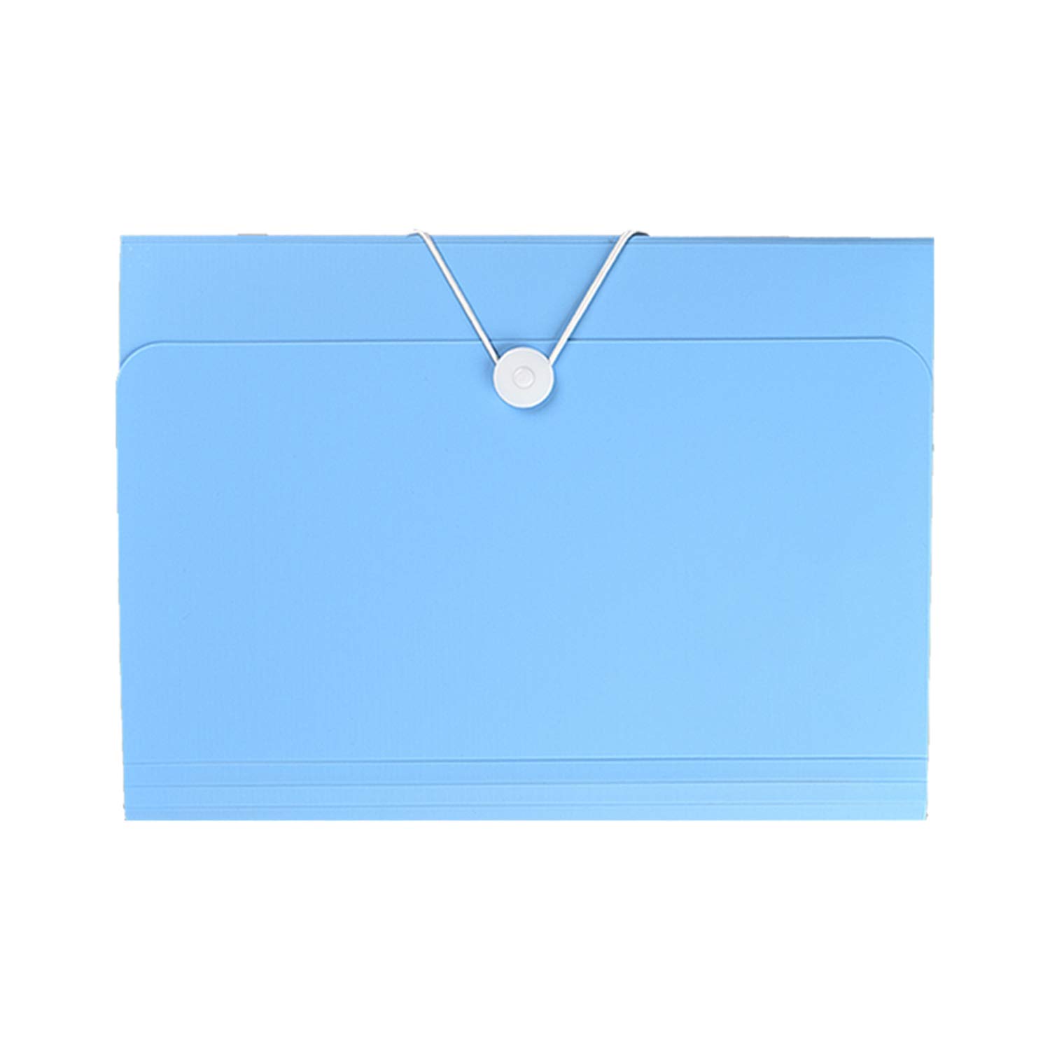 A4 Expanding File Folder, 13 Pockets Index Accordian Document Organizer, Elastic Buckle Water-Resistant Plastic File Folders, for Business Office Study (Blue)