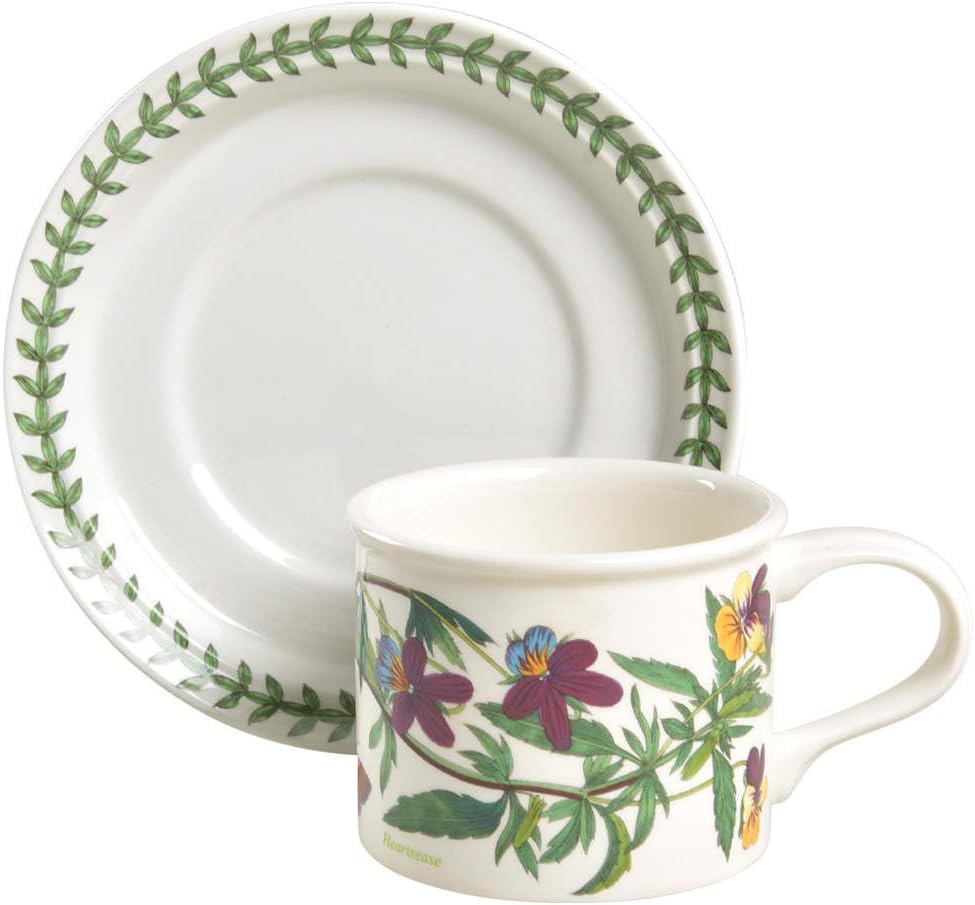 Botanic Garden Drum Flat Cup & Saucer Set