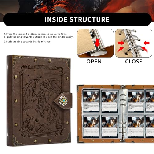 Image of 4 Pocket Card Binder Cards Holder,240 Pockets Card Collection Album | Card Holder Binder with Removable,Card Folder for Trading Cards,Sports Cards