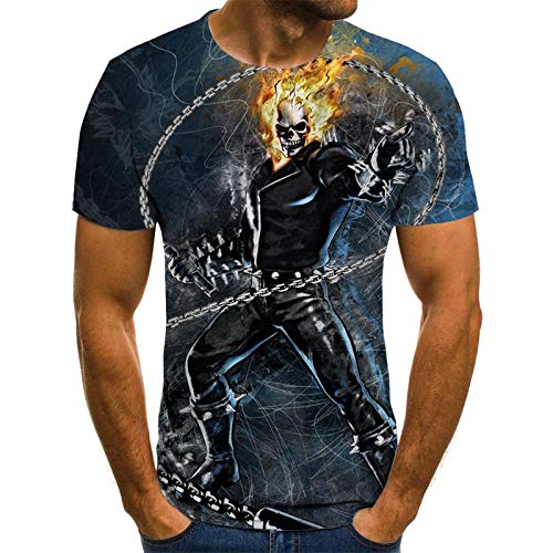 Maglietta 3D da uomo, alla moda, estiva, a maniche...