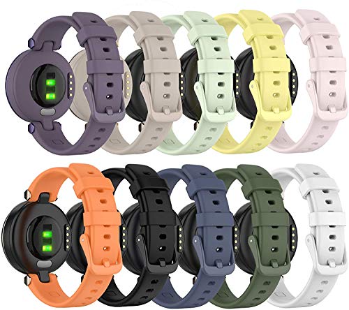ZSZCXD Compatible for Garmin Lily, Soft Silicone Replacement Band Straps Wristbands Bracelet Fitness WatchBand for Garmin Lily Women's Smartwatch (10 Colors)