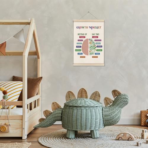 Image of Motivational Wall Decor Gifts, Growth Mindset Posters Hanger Frame 16x12 Inch, Educational Posters for Classroom, Therapy Office Wall Art, Playroom Decor, Teacher Appreciation Gift