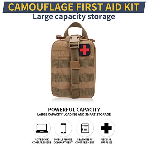 Jemma EMT Pouch MOLLE Medische EHBO-kit voor Emergency First Responder IFAK Tactische Utility Pouch Khaki - Afbeelding 4