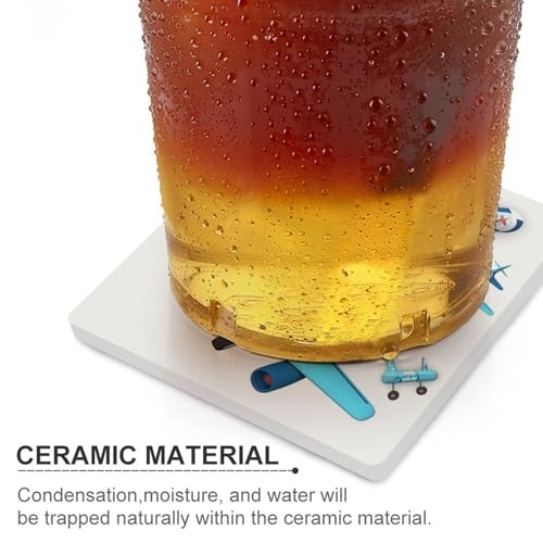 Dessous de verre avion lavables pour protéger la table à manger