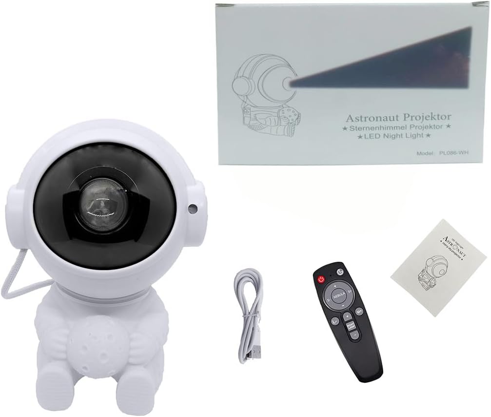 Astronaut Galaxy Projector LED Night Lights for Kids,Nebula Ceiling Lamp Star Light Nightlight Kids for Room Deco with Timer and Remote - Image 6