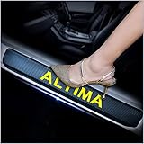 kaiweiqin 4Pcs Car Door Sill Scuff Plate Cover for Nissan Altima Welcome Pedal Protection Car Carbon