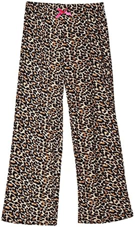 Amanda Blu Womens Leopard Lounge Pants - Animal Print Pajama Bottoms - Medium