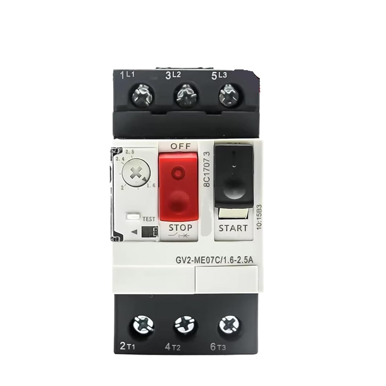 Motor Starter GV2ME Series Motor Protector Motor Circuit Breaker Push Button 3P Thermal Magnetic Type Motor Breaker(GV2ME03C 0.25-0.4A)