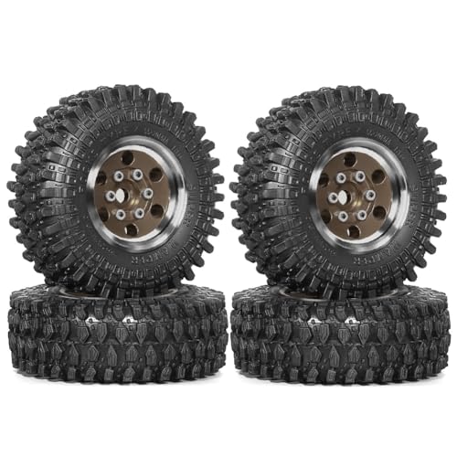 Pneu de roue en métal 1,0 pouce pour upgrade de crawler RC SCX24 et TRX4M
