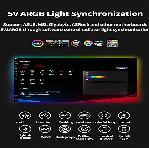 Image of 10-Port ARGB Fan Hub with Remote Control, Magnetic PWM Fan Hubs Fan Splitter for 5V 3-Pin ARGB Ports, SATA Powered RGB Hub PWM Temperature-Controlled for PC Cooling