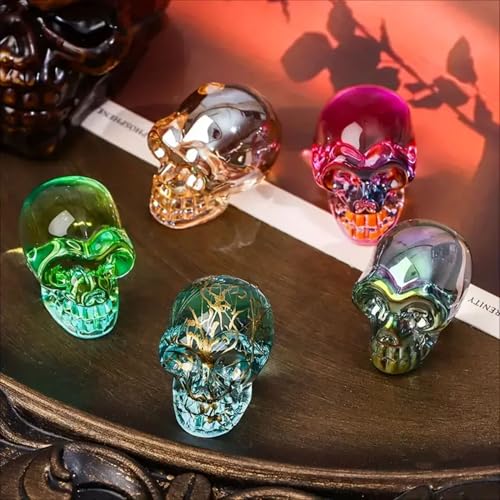Estatuas Calavera de Cristal Paquete 10 Piezas miniatura 4