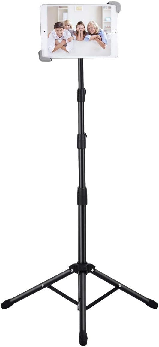 Height Adjustable 20 to 60 Inch Tablet Tripod Mount for 9.5" to 14.5" Tablets with Remote Control as Gift